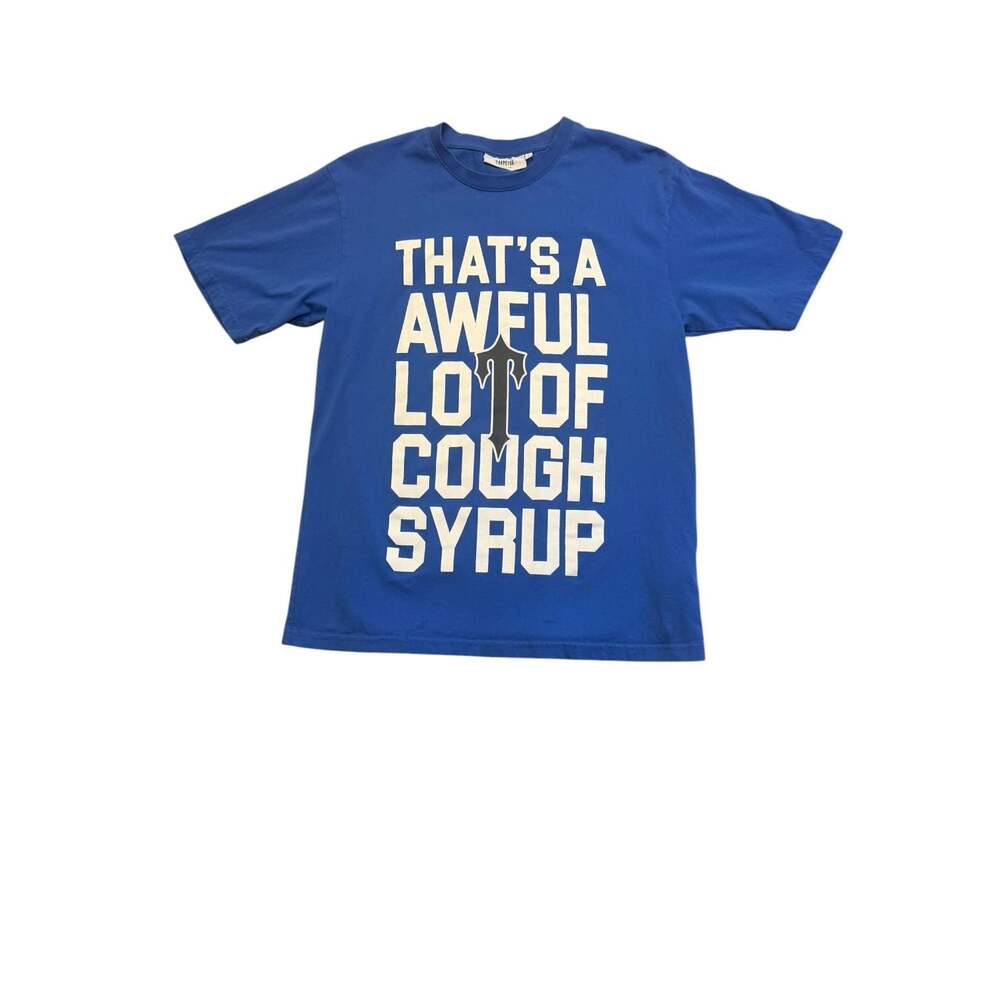 Trapstar x That's An Awful Lot Of Cough Syrup Blue T-Shirt